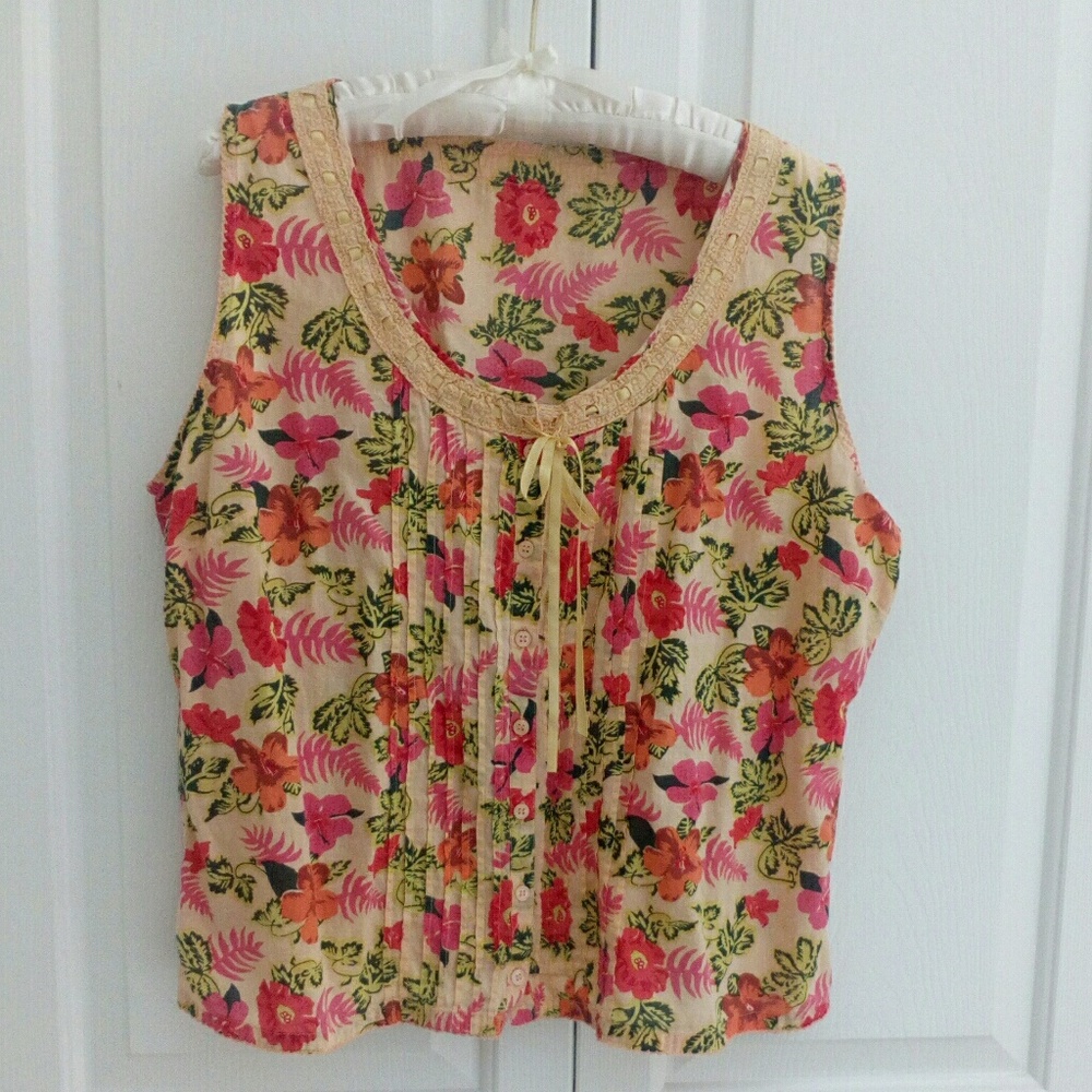 🔴 Tropical Sleeveless So Cute